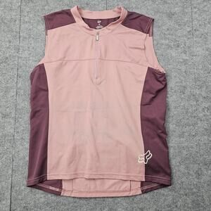 Fox Racing Cycling Shirt Womens Medium Sleeveless Half Zip Athletic MTB Bike BMX